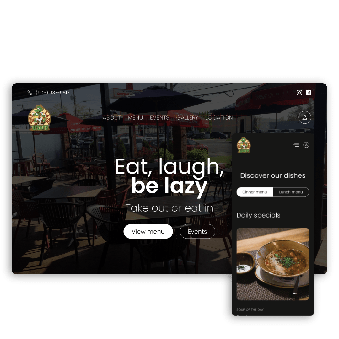 Food explorer app mockup